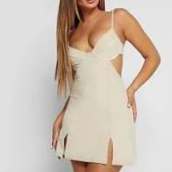 Tiger Mist Cream Mini Dress - Picture 2 of 10
